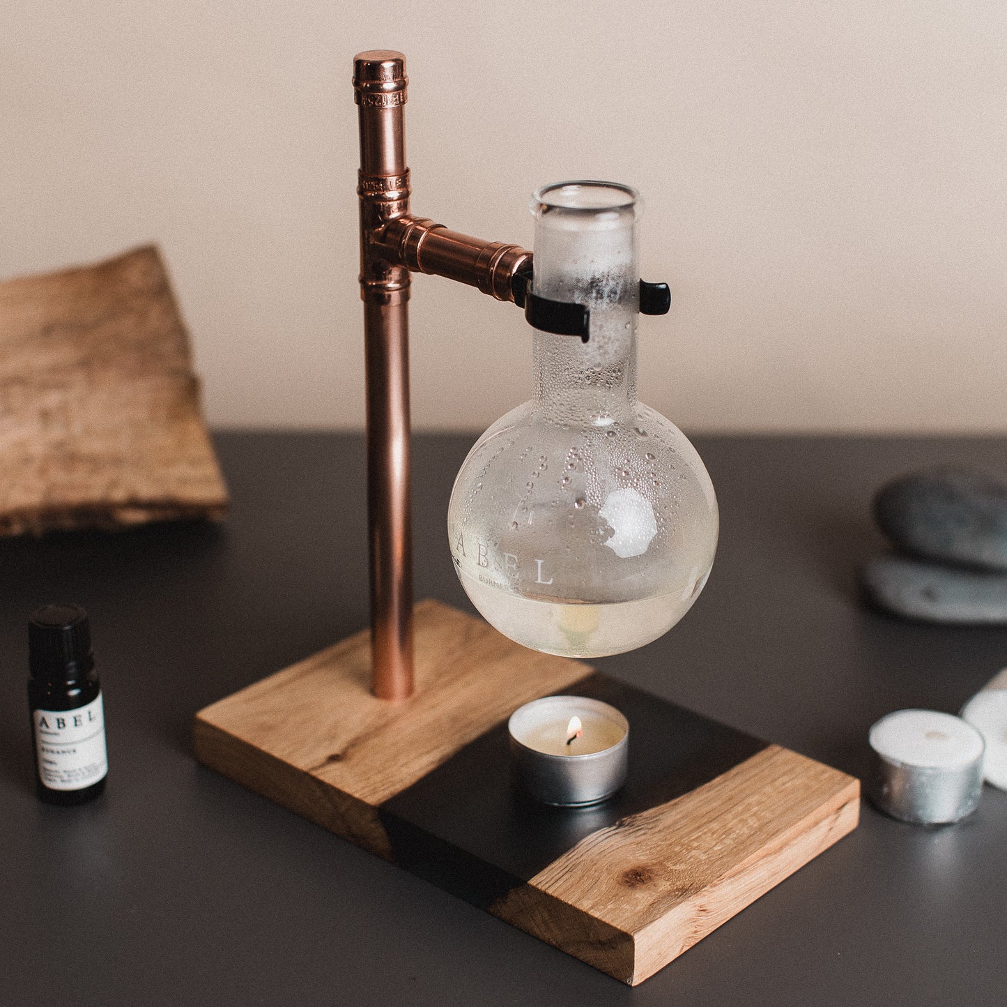 Oak + Smoked Resin with Copper