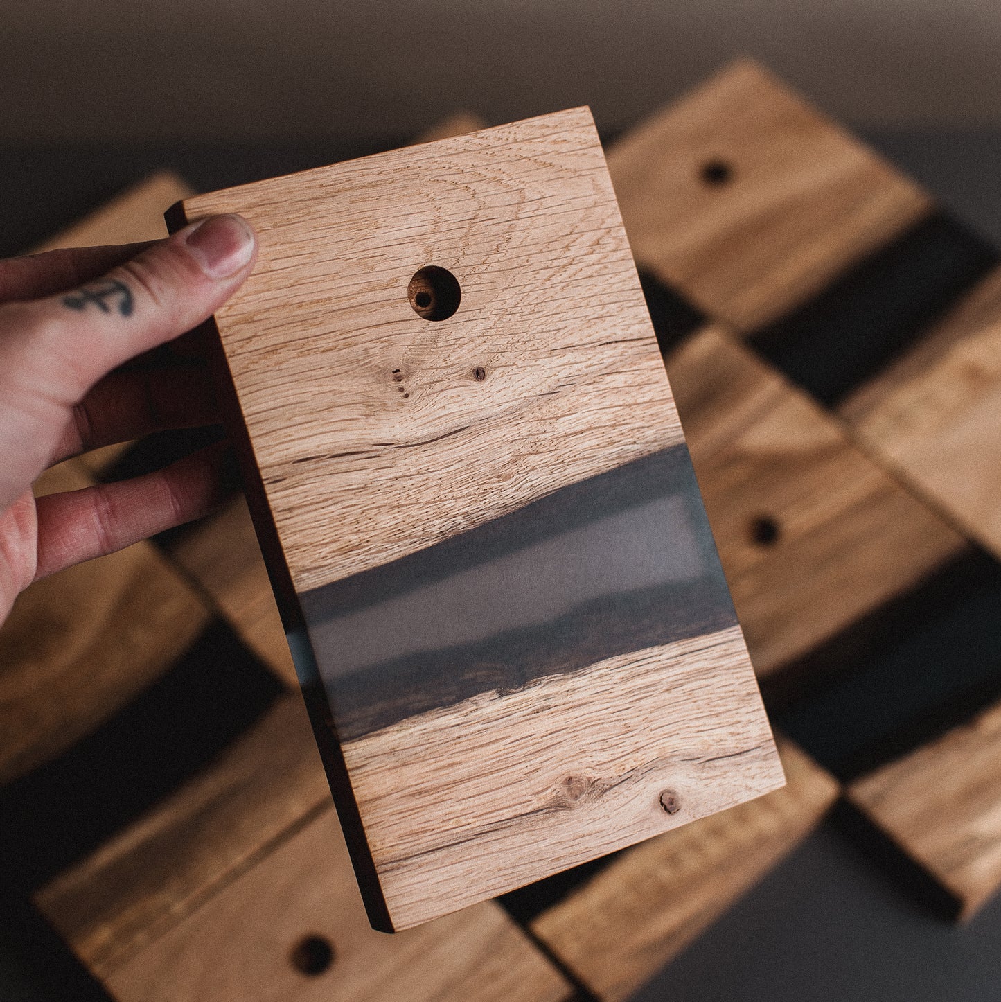 Oak + Smoked Resin with Copper