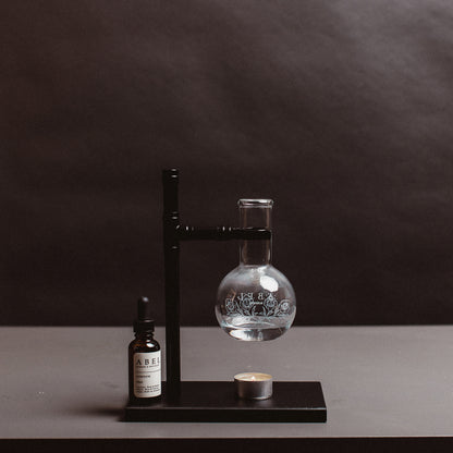 Tattooed Glass Flask - Artist Collab