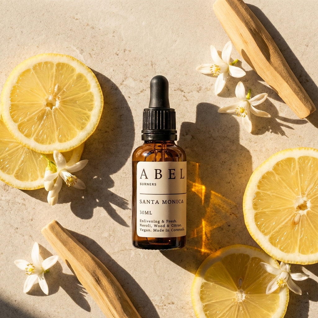 Santa Monica 30ml Oil - Lemon, Neroli & Sweet Wood – Abel Burners