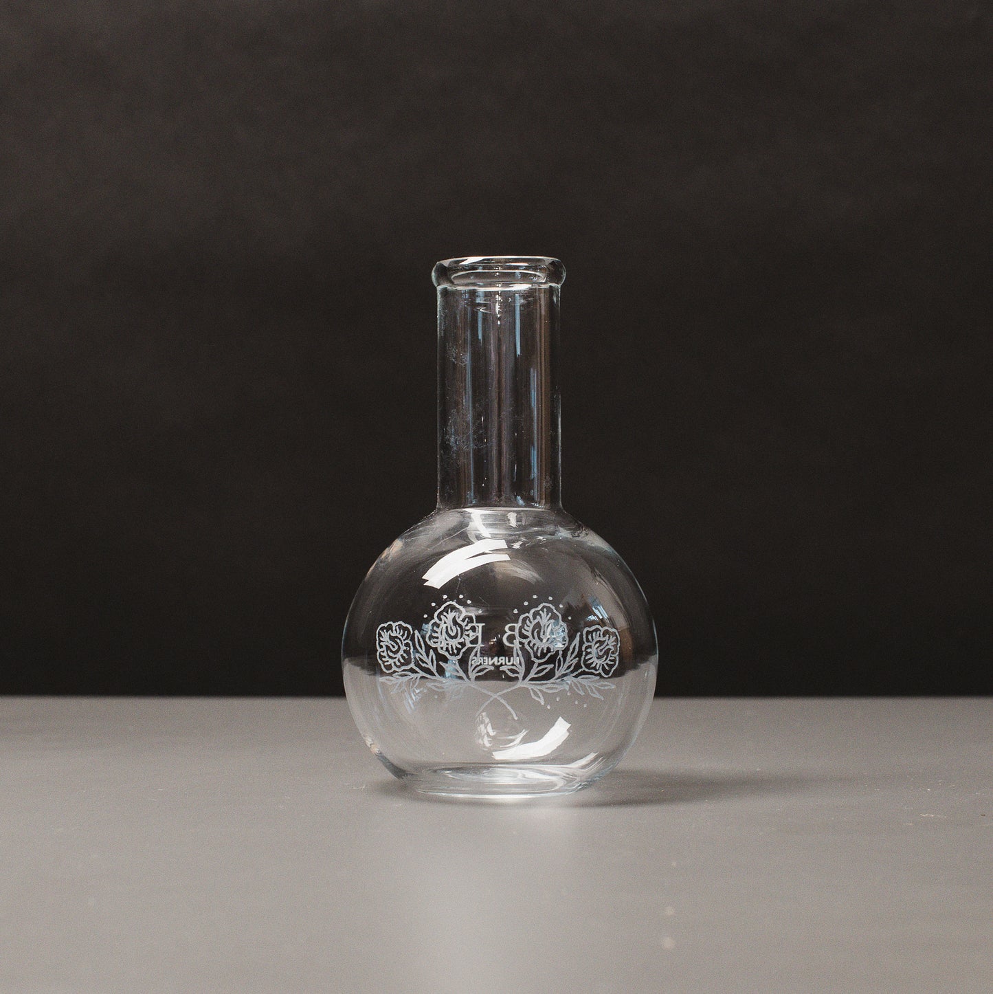 Tattooed Glass Flask - Artist Collab
