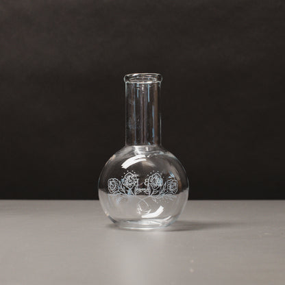 Tattooed Glass Flask - Artist Collab
