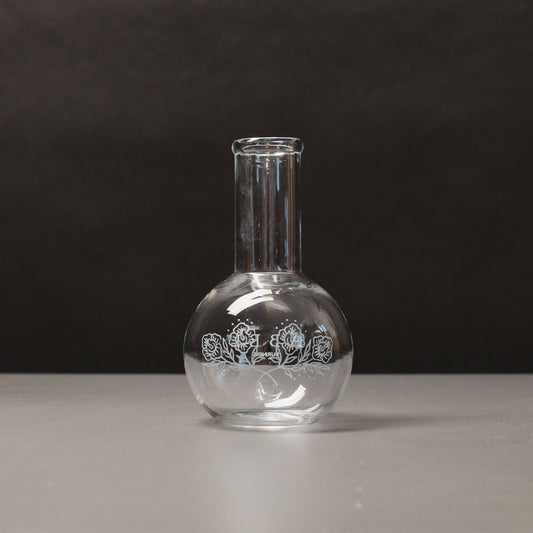 Tattooed Glass Flask - Artist Collab